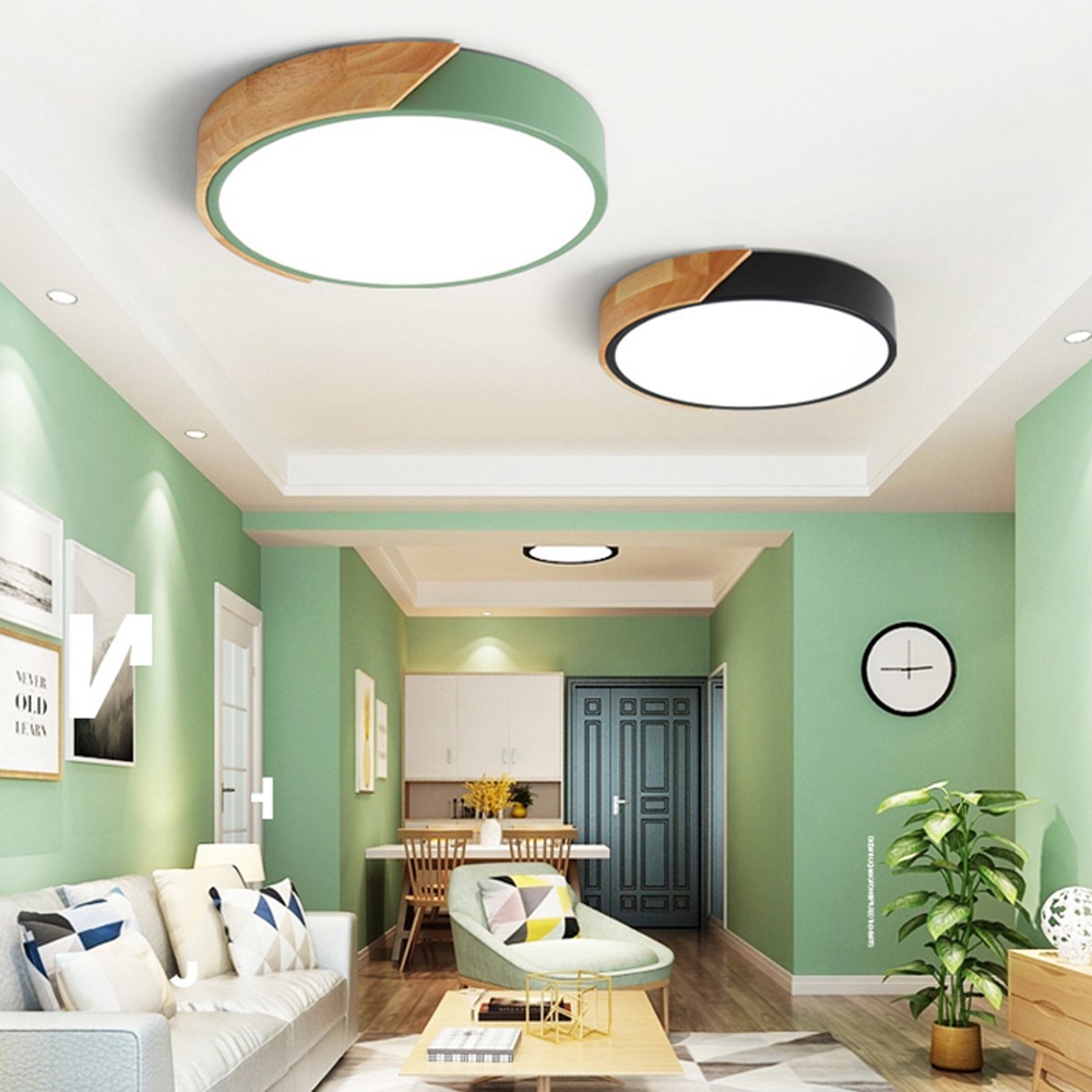 18W-Ultra-thin-Ceiling-Light-Colorful-Round-Acrylic-LED-Wood-Room-Ceiling-Lamp-1439217-1
