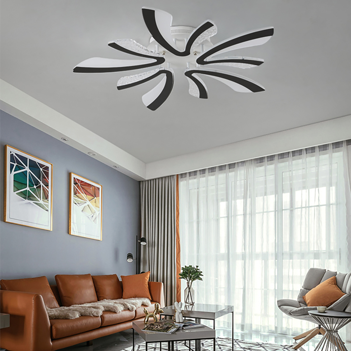 2440W-85V-265V-LED-Ceiling-Light-Pendant-Lamp-Dimmable-Remote-Hallway-Living-Room-Fixture-Decor-1745018-3