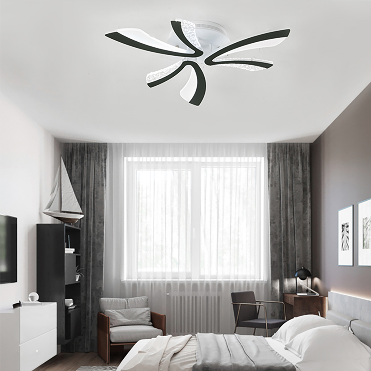 2440W-85V-265V-LED-Ceiling-Light-Pendant-Lamp-Dimmable-Remote-Hallway-Living-Room-Fixture-Decor-1745018-4