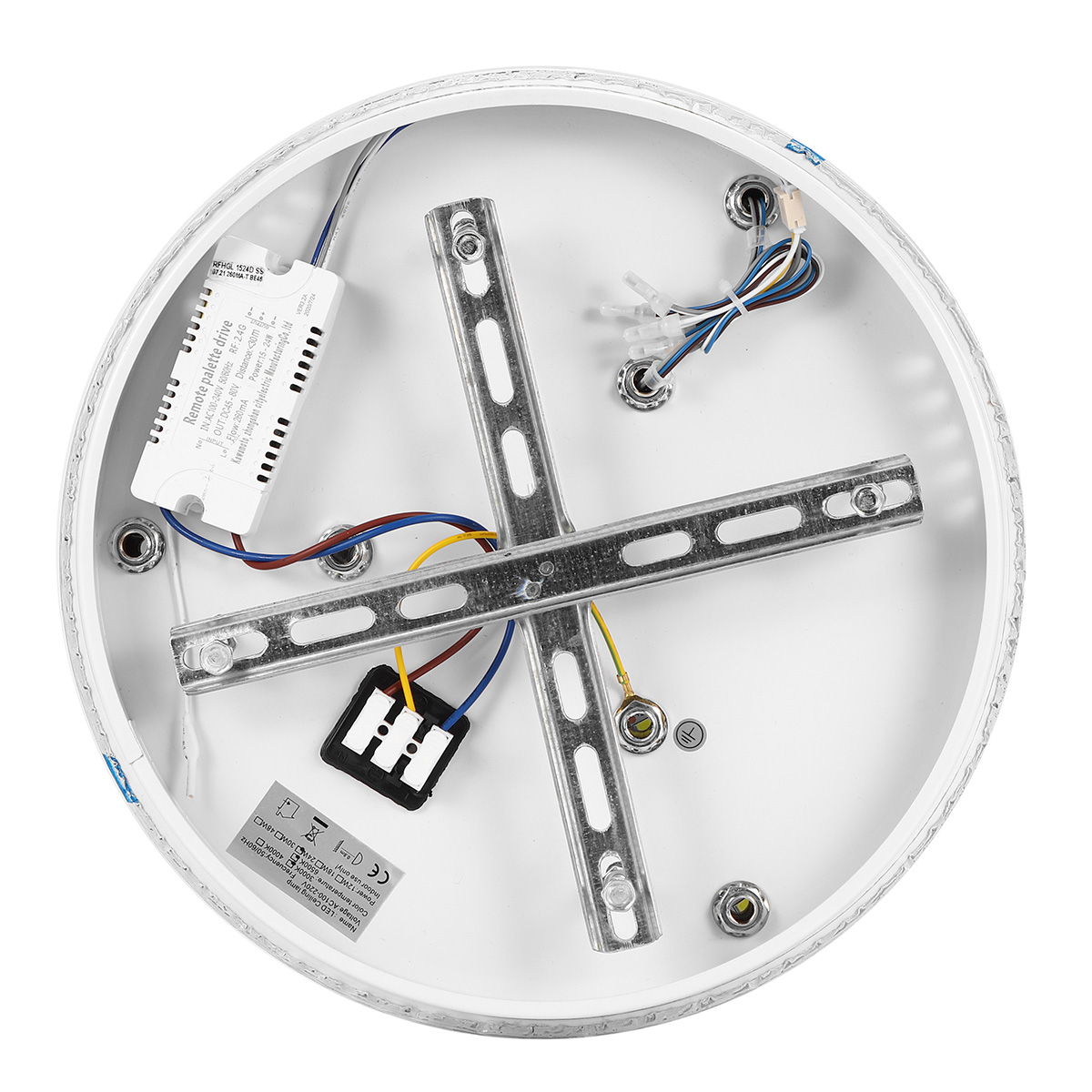 24W48W-Chandelier-Crystal-Stepless-Dimming-LED-Round-Ceiling-Light-Remote-Control-Fixture-Decor-AC10-1770825-9