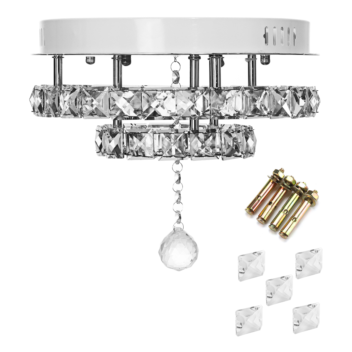 24W48W-Chandelier-Crystal-Stepless-Dimming-LED-Round-Ceiling-Light-Remote-Control-Fixture-Decor-AC10-1770825-10