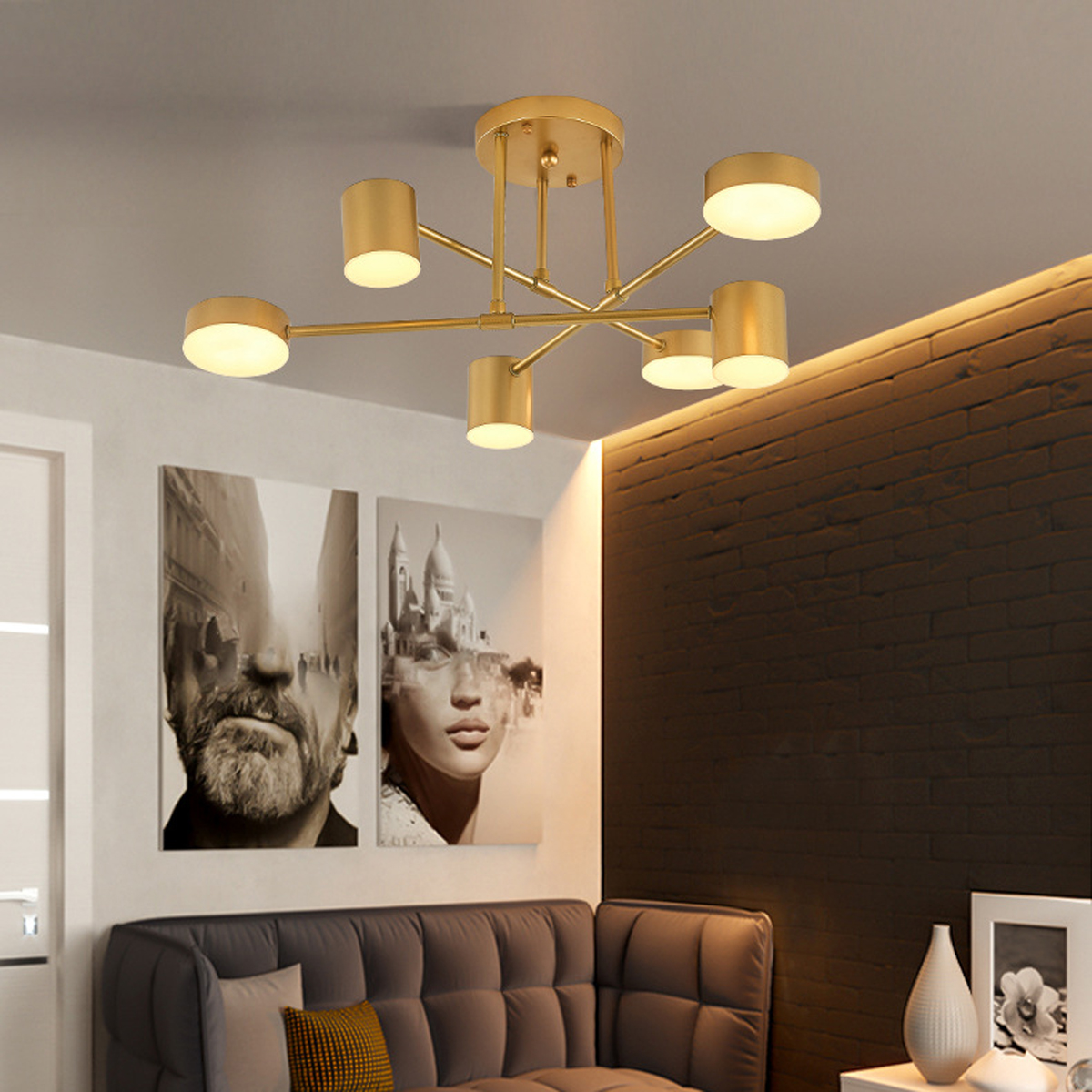 33W-6-Head-Modern-LED-Ceiling-Light-Home-Office-Acrylic-Lampshade-Lamp-110V220V-1621496-3
