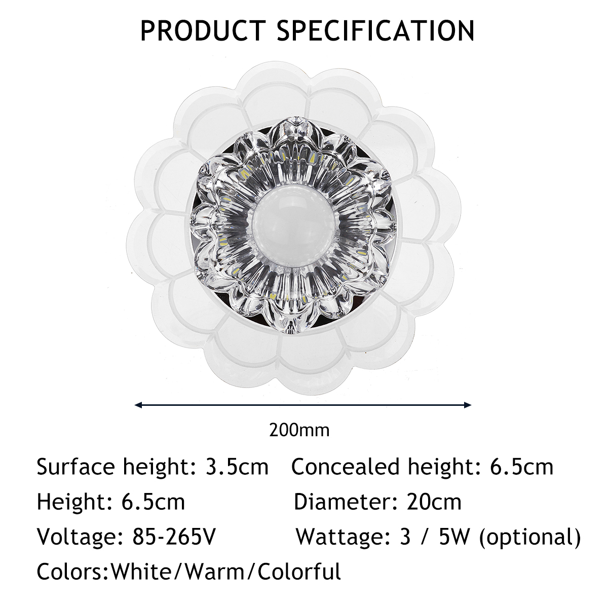 35W-79-LED-Crystal-Ceiling-Light-Ultra-Thin-Flush-Mount-Kitchen-Home-Fixture-1697198-12