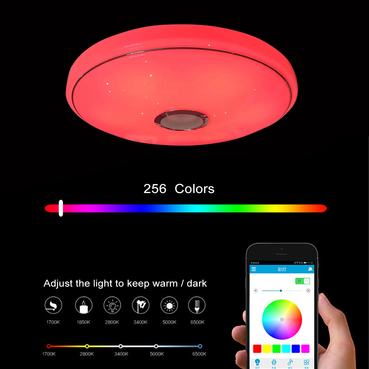3660W-40cm-6500K-LED-Ceiling-Light-RGB-bluetooth-Music-Speaker-Dimmable-Lamp-Remote-Home-1637847-5