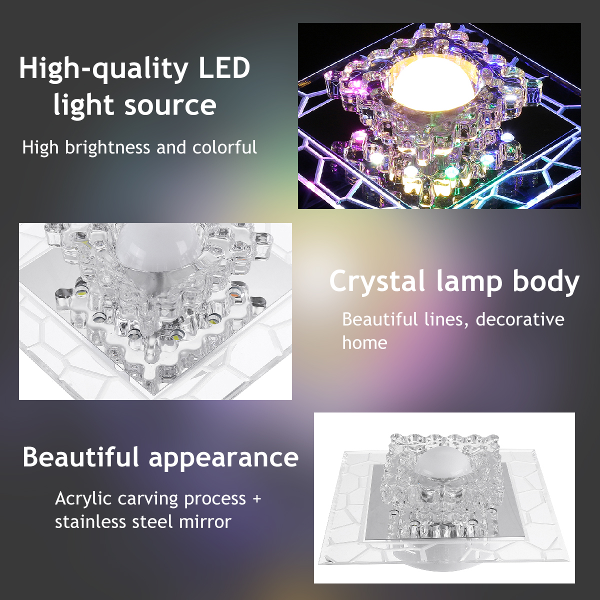 5W-220V-18cm-Bright-Crystal-LED-Ceiling-Lights-Fixture-Pendant-Aisle-Hallway-Lamps-1697166-4