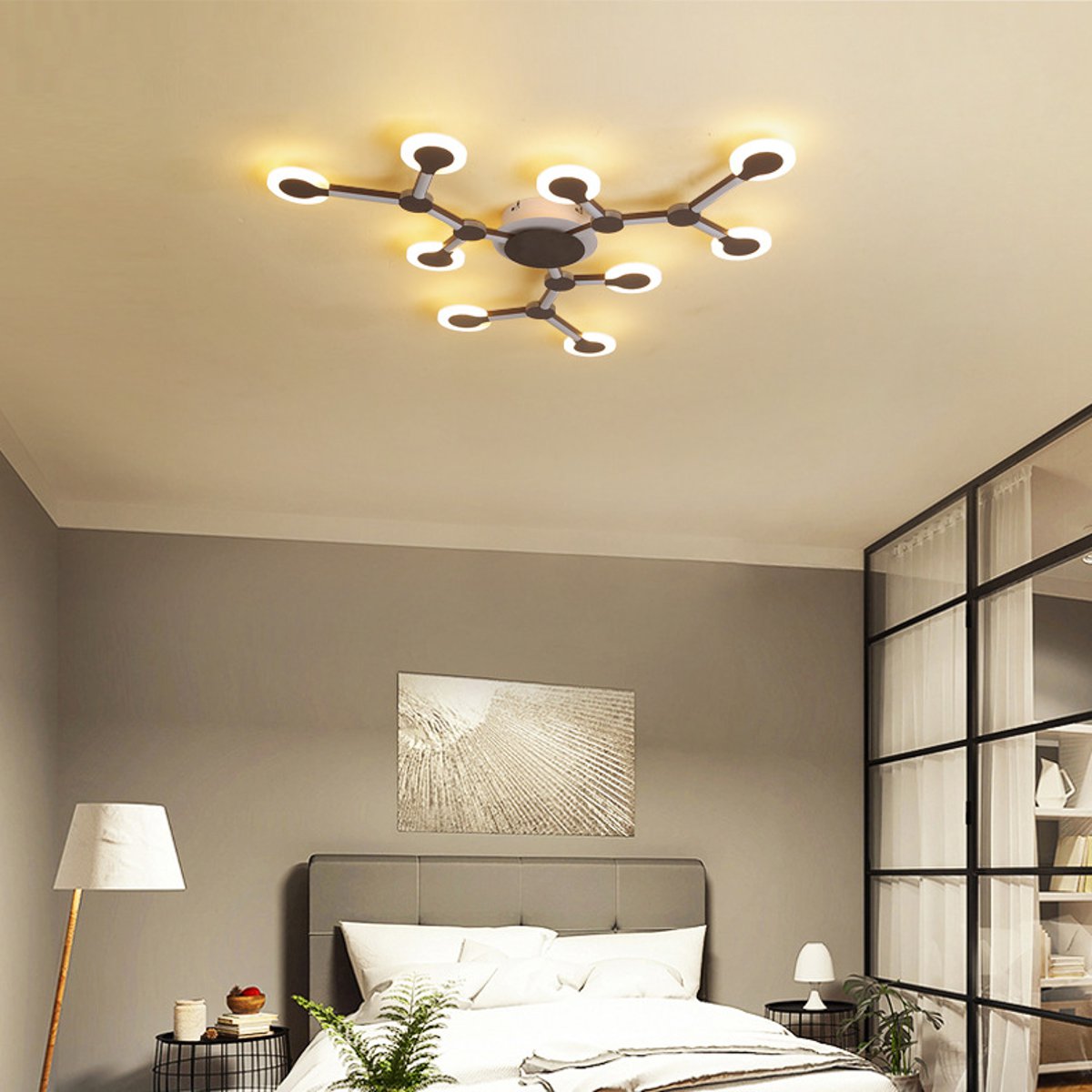 9-Heads-Acrylic-LED-Ceiling-Light-Pendant-Lamp-Hallway-Bedroom-Dimmable-Fixture-1552659-2