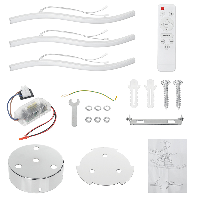 AC165-265V-Moden-LED-34-Light-Ceiling-Lamp-Remote-Control-Kitchen-Bedoom-1763868-10