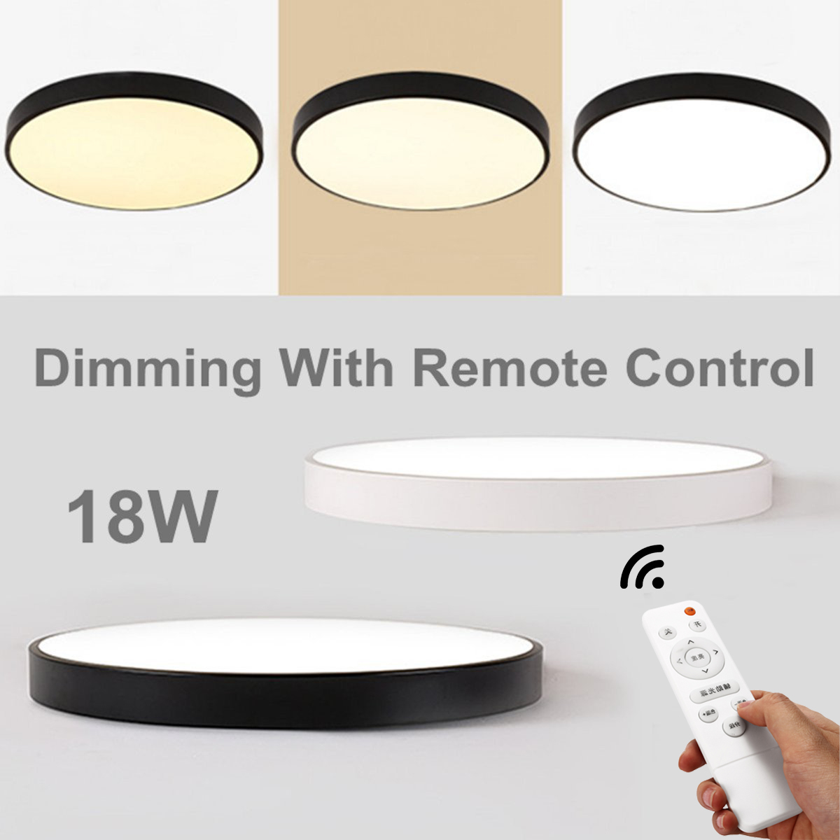 AC220V-18W-Dimming-LED-Ceiling-Down-Light-Remote-Control-Bedroom-Lamp-Living-Room-Mount-Fixture-1709815-1