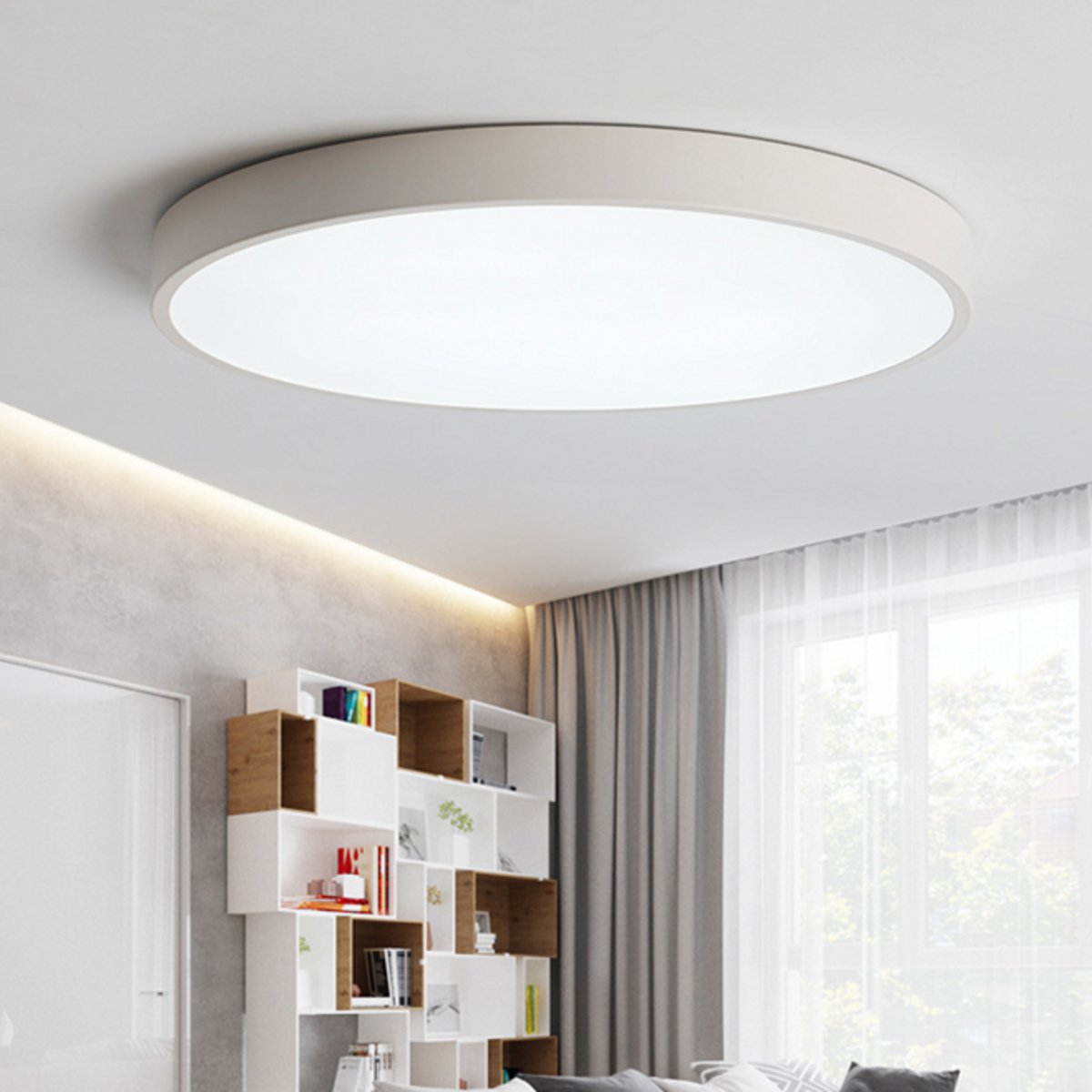 AC220V-18W-Dimming-LED-Ceiling-Down-Light-Remote-Control-Bedroom-Lamp-Living-Room-Mount-Fixture-1709815-3