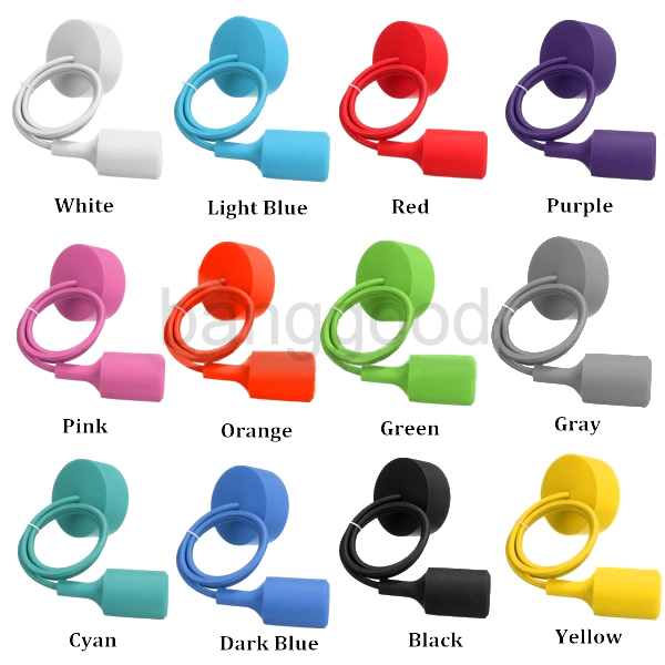 Colorful-E27-Silicone-Rubber-Pendant-Light-Lamp-Holder-Socket-DIY-961627-5