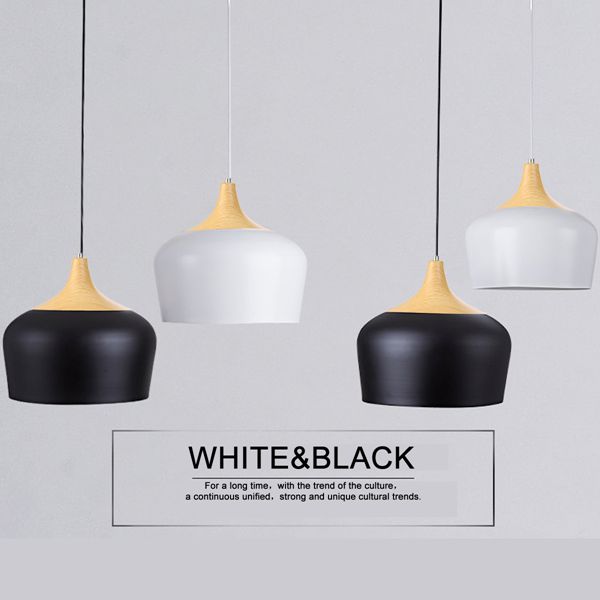 E27-30CM-Simple-Modern-LED-Ceiling-Light-Wood-Metal-Pendant-Lamp-BlackWhite-AC110-256V-1288024-3