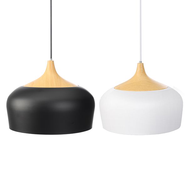 E27-30CM-Simple-Modern-LED-Ceiling-Light-Wood-Metal-Pendant-Lamp-BlackWhite-AC110-256V-1288024-5