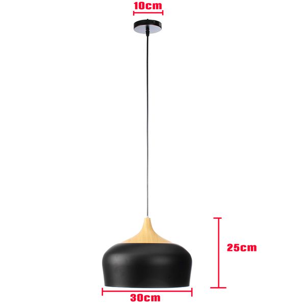 E27-30CM-Simple-Modern-LED-Ceiling-Light-Wood-Metal-Pendant-Lamp-BlackWhite-AC110-256V-1288024-8