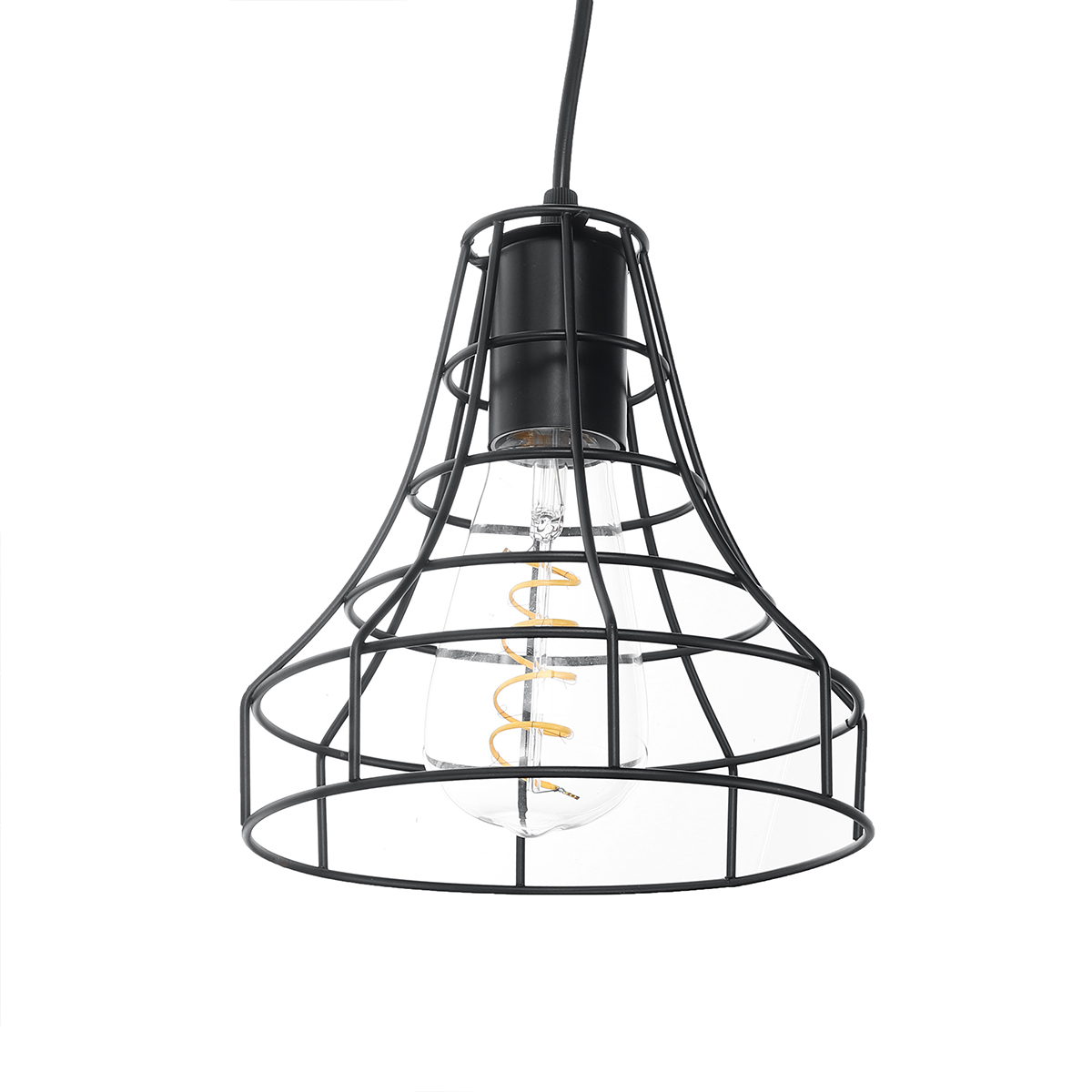 E27-Chandelier-Bronze-Black-Rust-Pendant-Light-Wire-Cage-Hanging-Light-Fixture-1564905-3