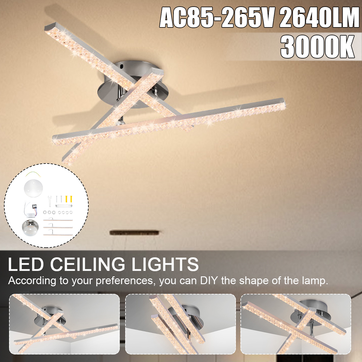 Elfland-AC85V265V-24W-Modern-LED-Ceiling-Light-Crystal-Light-Bar-Bedroom-Living-Room-Chandelier-Lamp-1894306-2