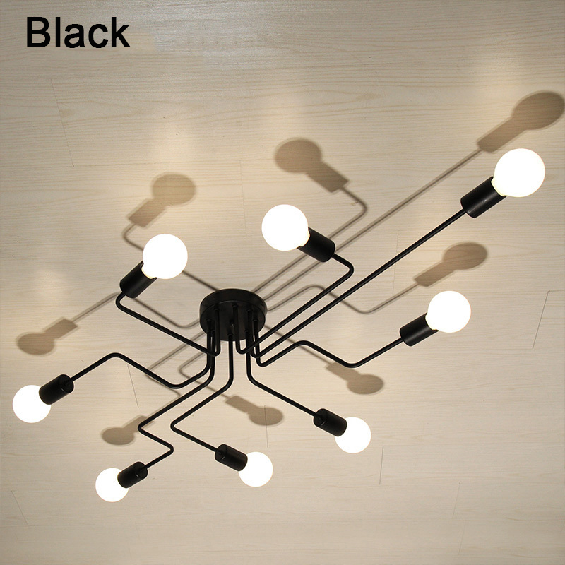Elfland-Industrial-Edison-8-Lights-Semi-Flush-Ceiling-Light-E27-Vintage-Wrought-Iron-Large-Without-B-1894685-2