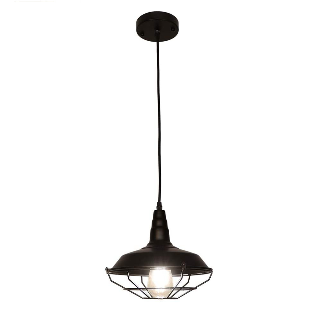 Farmhouse-Pendant-Light-Industrial-Rustic-Black-Hanging-Light-Ceiling-Lamp-Fixture-Lighting-with-Cag-1800457-6