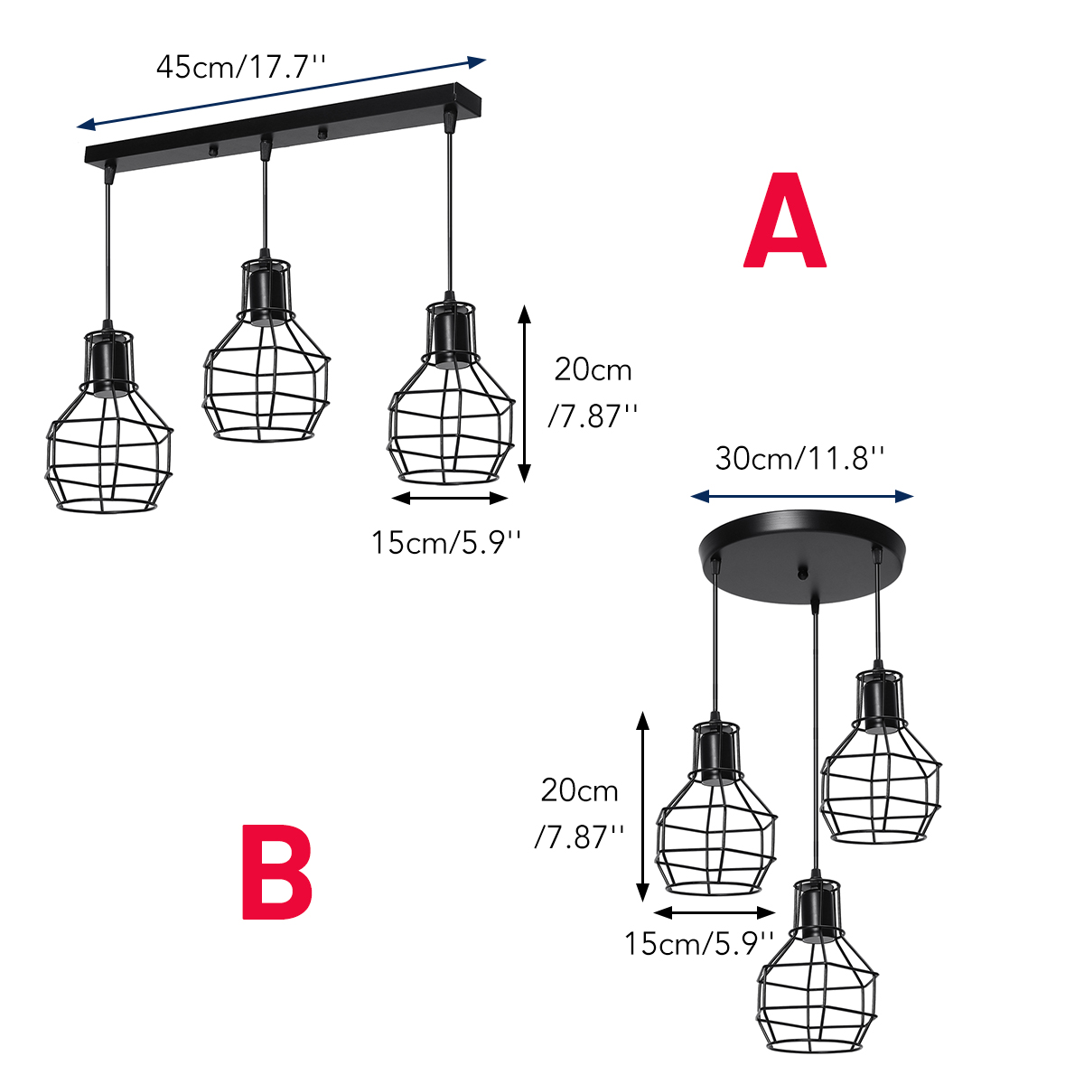 Industrial-Vintage-Metal-Cage-Fixture-Ceiling-Pendant-Light-Hanging-Lamp-Shade-Without-Bulb-1809625-8