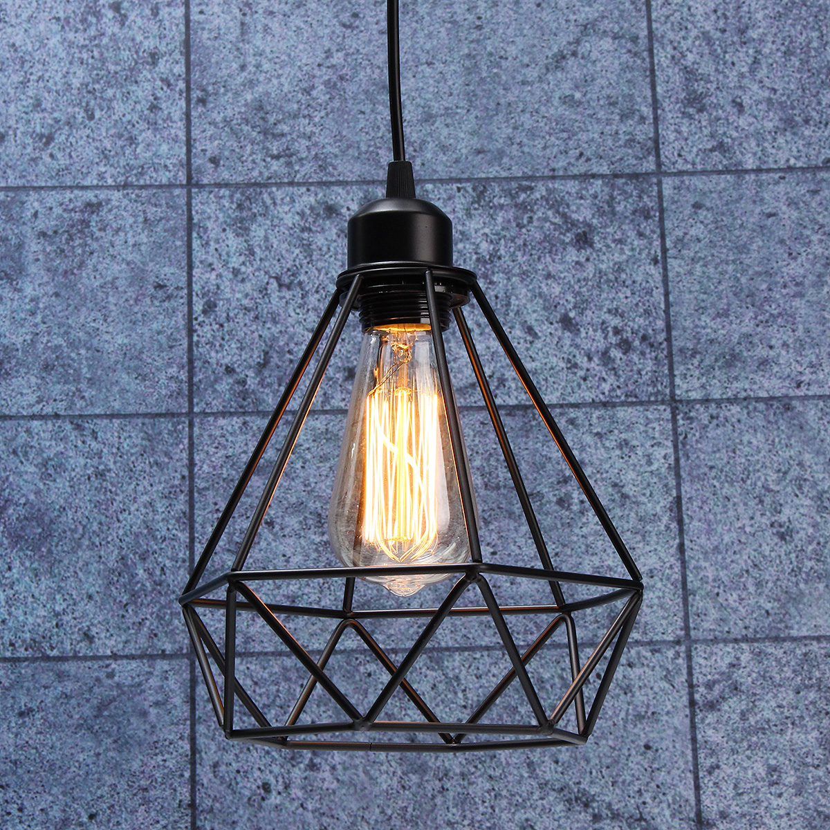 Industrial-Vintage-Metal-Cage-Hanging-Ceiling-Pendant-Lamp-Lighting-Holder-Shade-1534598-6