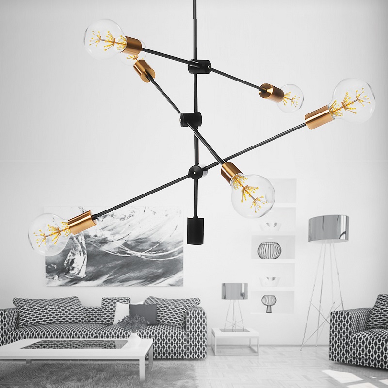 Nordic-Style-6-Heads-Flush-Mount-Ceiling-Light-Chandelier-Modern-Minimalism-Metal-E26-E27-Base-Penda-1640552-5
