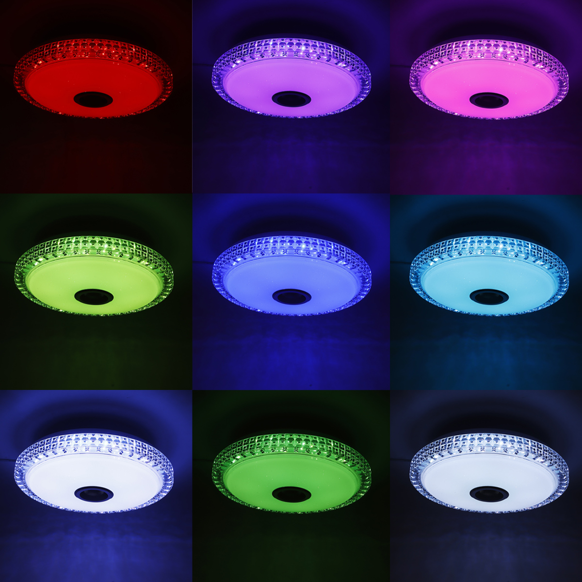RGB-LED-Ceiling-Lights-Flush-Mount-Smart-bluetooth-Lamp-Remote-Control-Dimmable-1843110-2