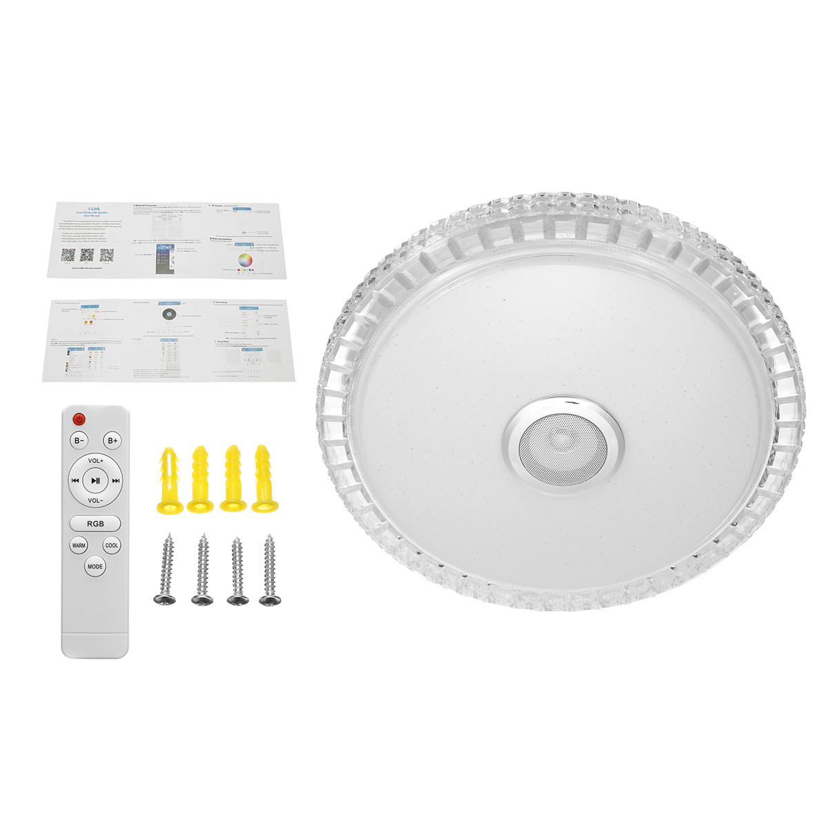 RGB-LED-Ceiling-Lights-Flush-Mount-Smart-bluetooth-Lamp-Remote-Control-Dimmable-1843110-11