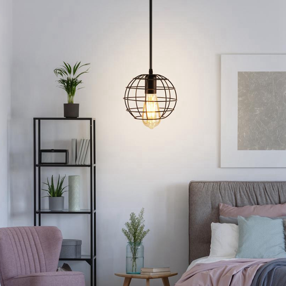 Retro-Nordic-Style-E27-Iron-Pendant-Cage-Light-for-Bar-Coffee-Shop-Indoor-Metal-Hanging-Lamp-Decor-1458935-2