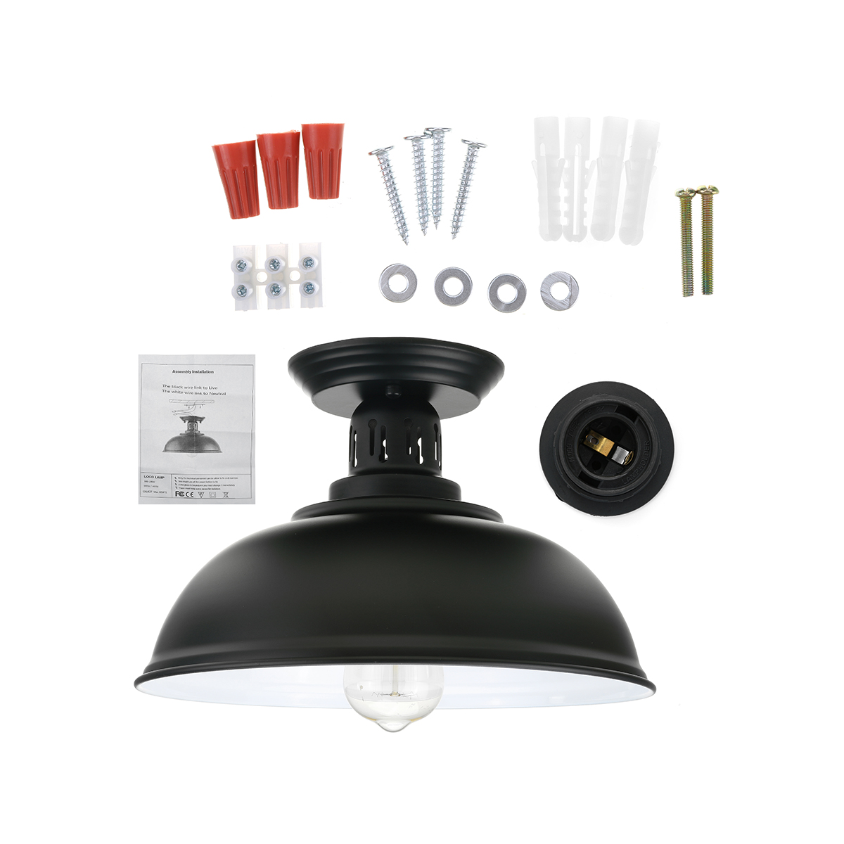 Semi-Flush-Mount-Ceiling-Light-Fixture-Farmhouse-Black-Close-to-Ceiling-Lighting-Industrial-Decor-La-1800461-13