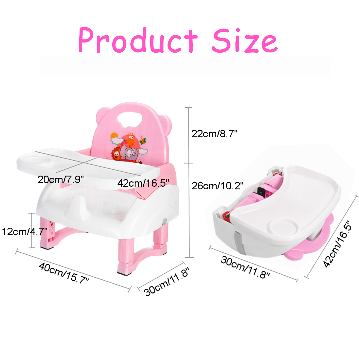 4-in1-Adjustable-Baby-Chairs-Feeding-Dining-Table-Seat-Belt-Dinner-Plate-Mat-1798948-12