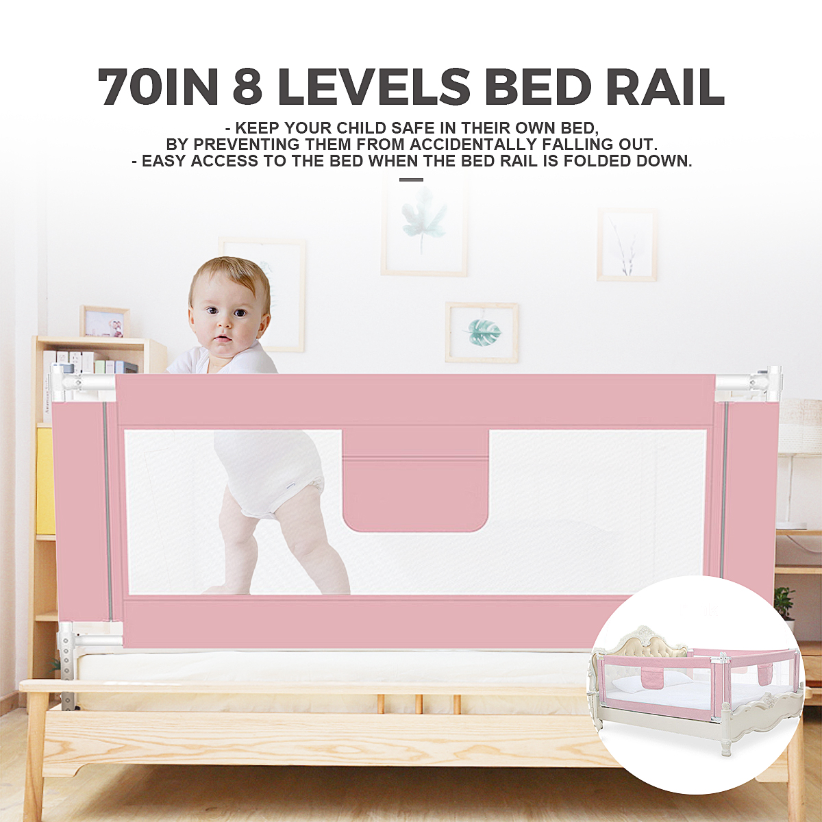 Adjustable-Kids-Infant-Bed-Guard-Rail-Toddler-Baby-Safety-Barrier-Protect-18M-1797083-4