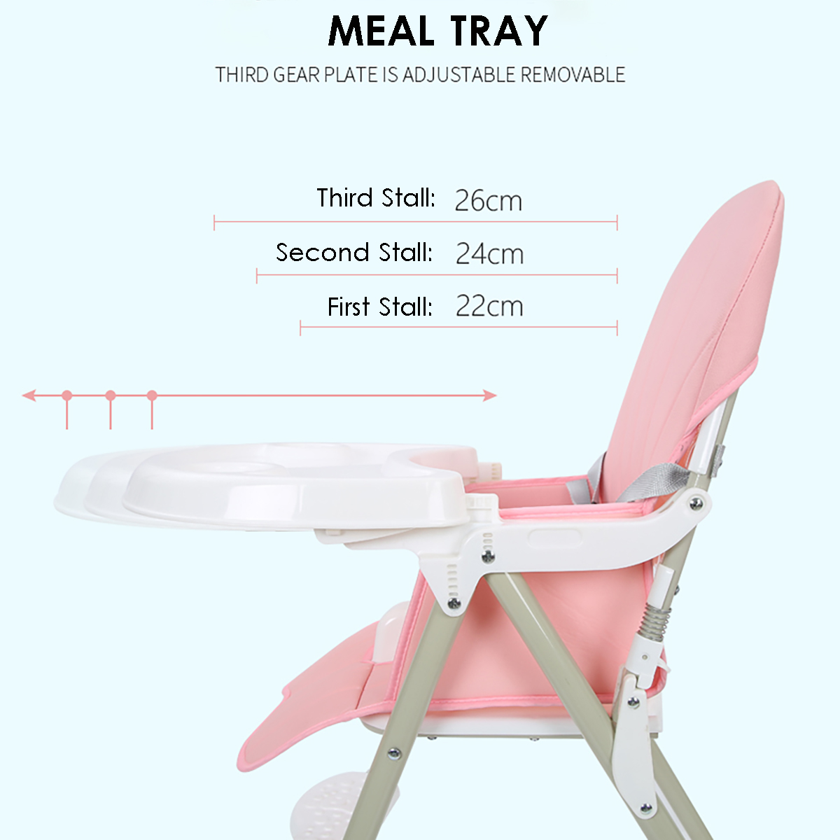Ditong-Portable-Folding-Baby-High-Chair-Adjustable-Plate-Lockable-Wheels-PU-Seat-with-Environmental--1748389-4