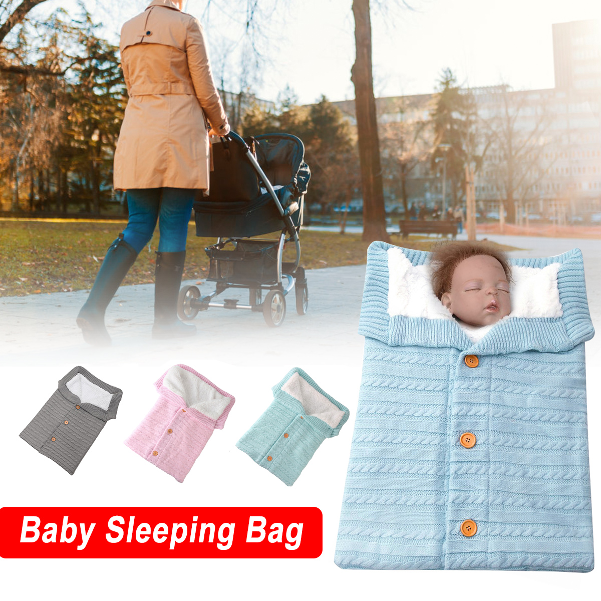 Baby-Stroller-Sleeping-Bag-Warm-Knitting-Soft-Sleeping-Blanket-Outdoor-Windproof-Cold-Proof-1698174-1