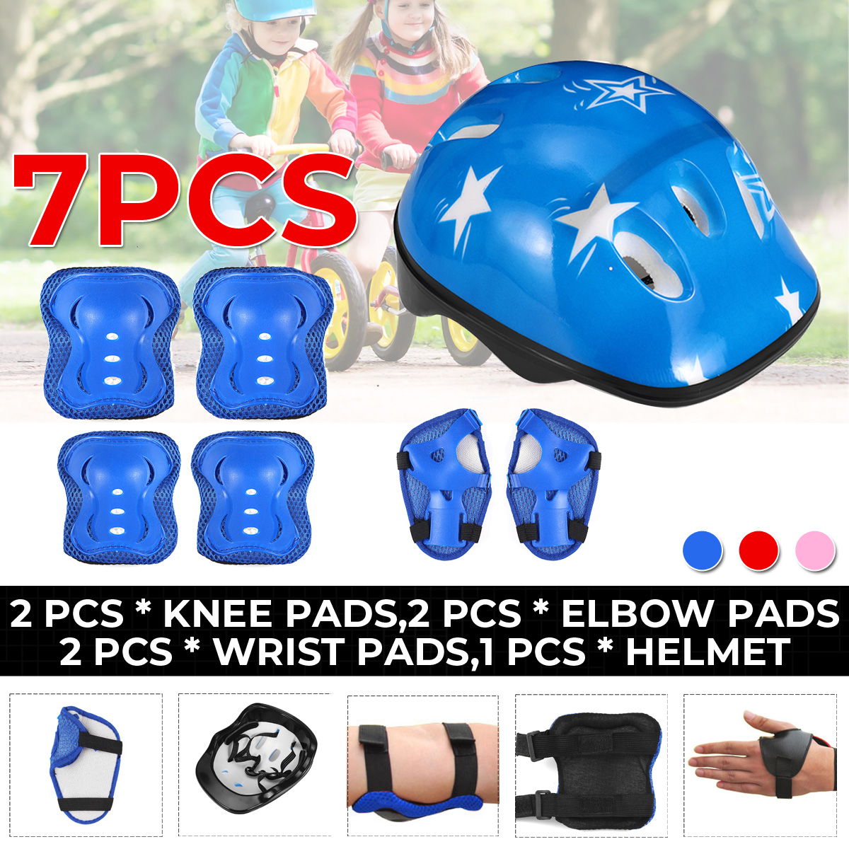 7Pcs-Elbow-Knee-Wrist-Protective-Guard-Elbow-Pads-Safety-Gear-Pad-Wrist-Guard-Skateboard-Protective--1781562-1