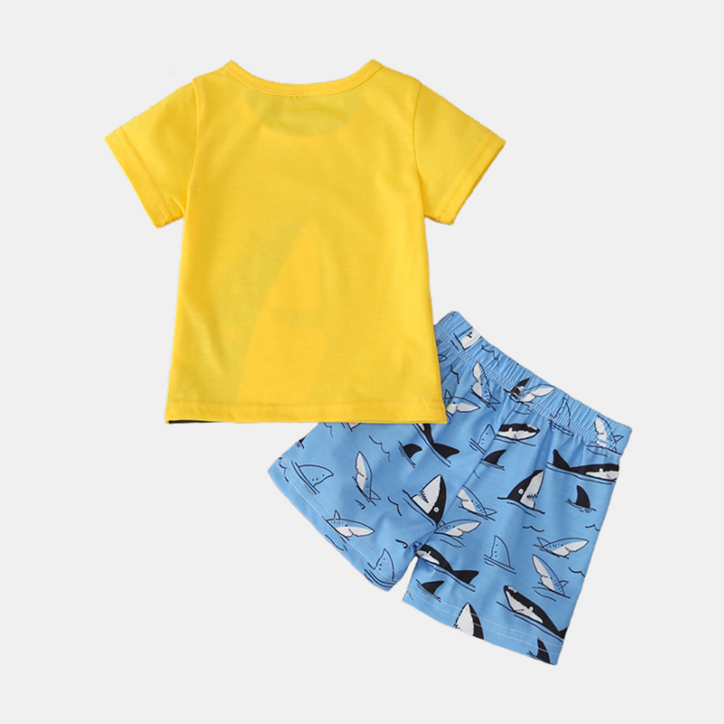 Boys-Cute-Shark-Cartoon-Print-T-Shirts-Short-sleeved-Pants-Casual-Clothing-Set-For-1-7Y-Kids-1643548-2