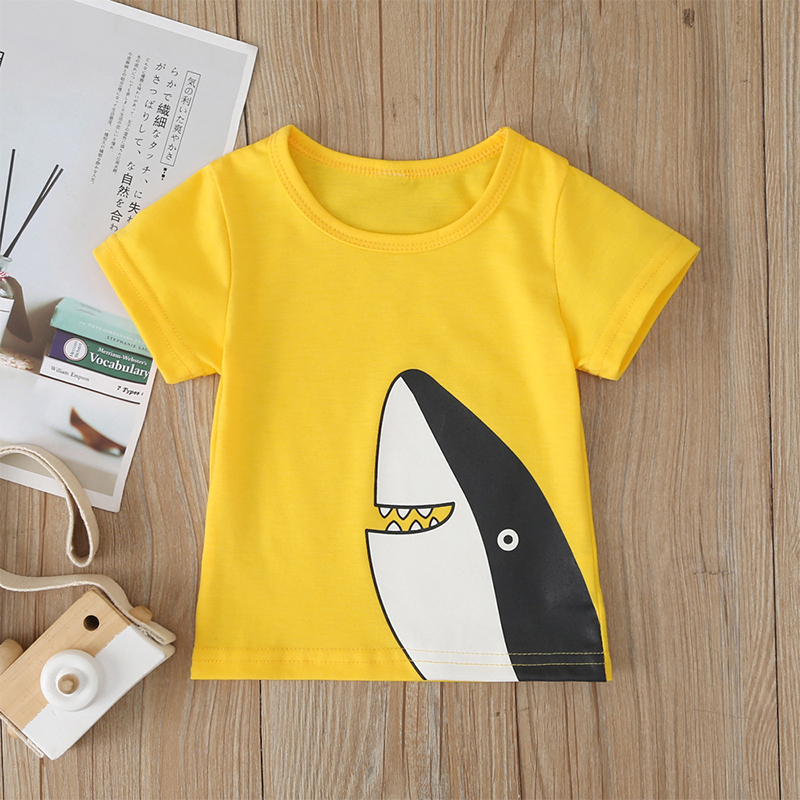 Boys-Cute-Shark-Cartoon-Print-T-Shirts-Short-sleeved-Pants-Casual-Clothing-Set-For-1-7Y-Kids-1643548-3