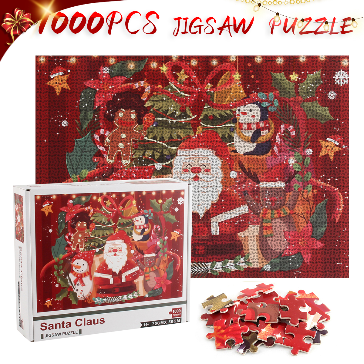 1000Pcs-Christmas-Santa-Snowman-Elk-Jigsaw-Puzzle-Children-Adult-Jigsaw-Toy-for-Child-Christmas-Gift-1786406-1
