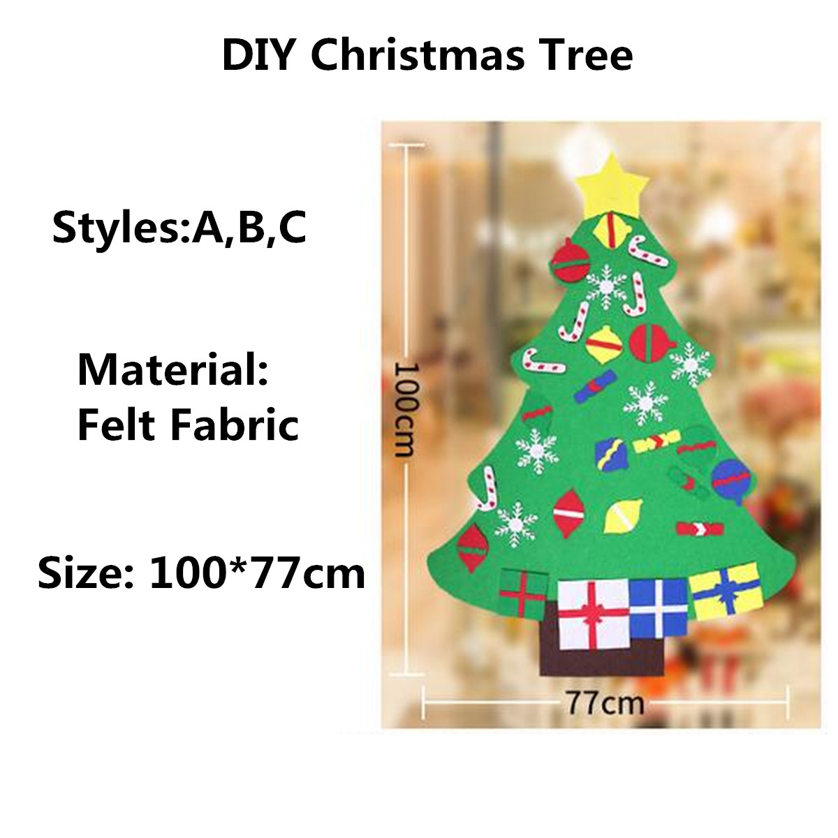 100CM-DIY-Christmas-Deluxe-Felt-Tree-Wall-Hanging-Toddler-Child-Preschool-Craft-Decorations-1370289-11