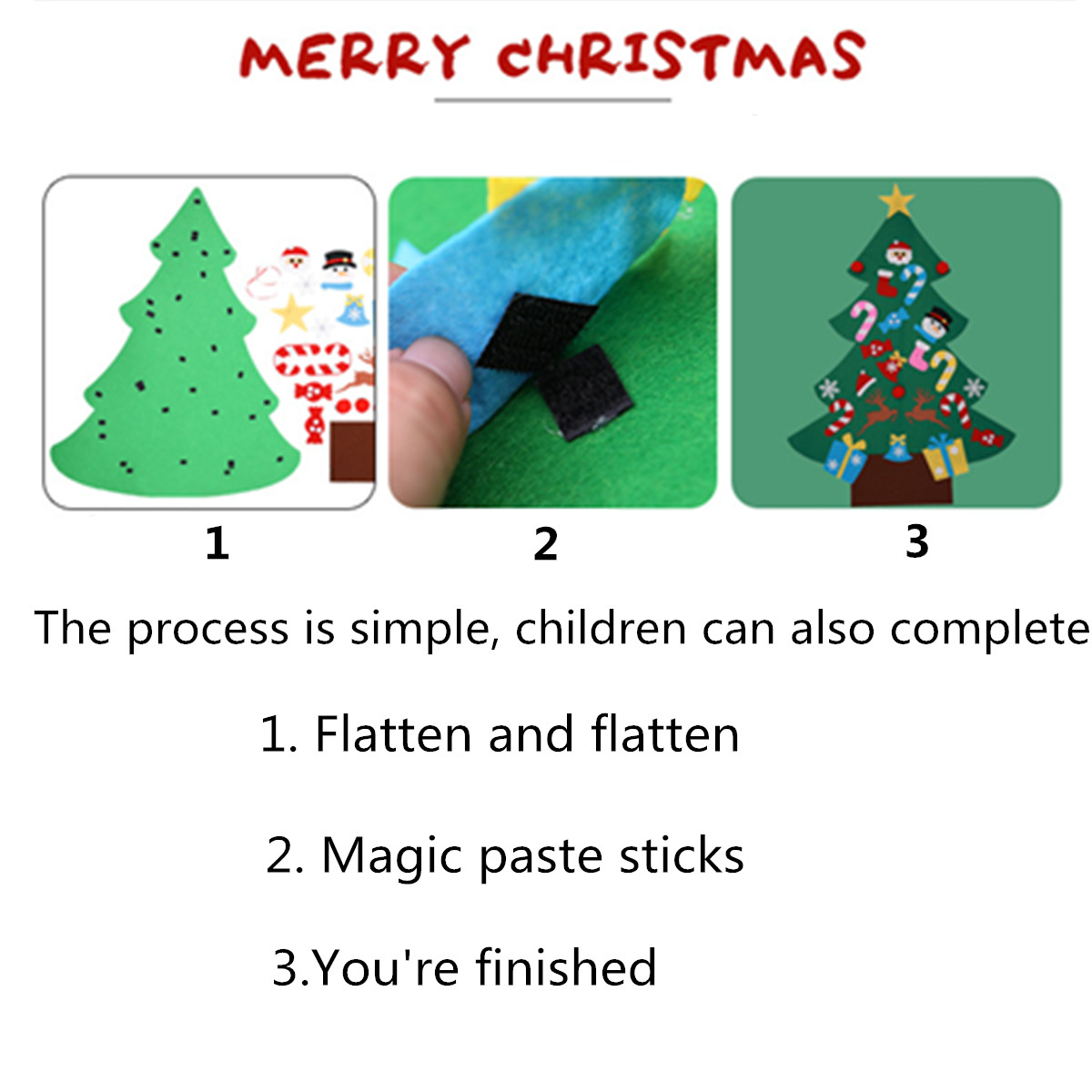 100CM-DIY-Christmas-Deluxe-Felt-Tree-Wall-Hanging-Toddler-Child-Preschool-Craft-Decorations-1370289-10
