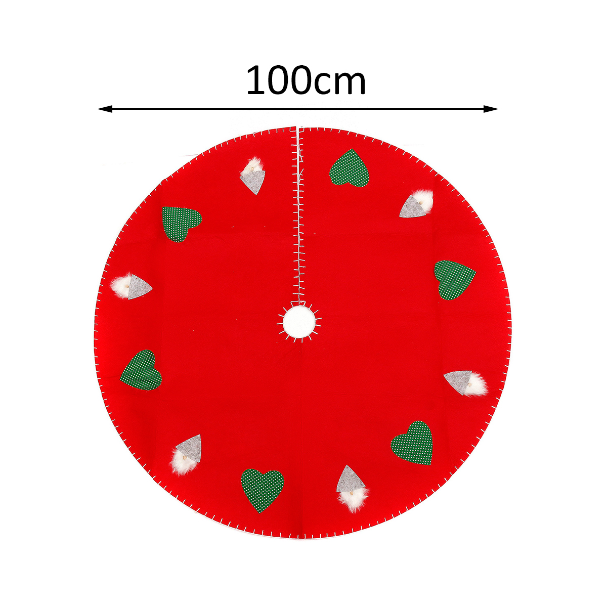 100cm-Red-Christmas-Tree-Skirt-Carpet-Party-Gift-Decor-Pad-Ornaments-Round-Mat-1376090-12