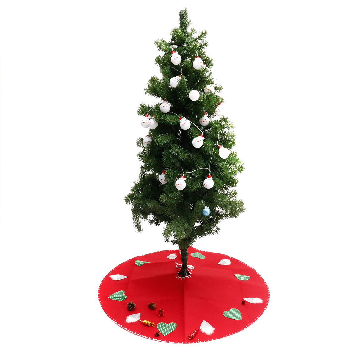 100cm-Red-Christmas-Tree-Skirt-Carpet-Party-Gift-Decor-Pad-Ornaments-Round-Mat-1376090-3