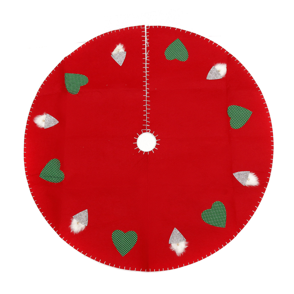 100cm-Red-Christmas-Tree-Skirt-Carpet-Party-Gift-Decor-Pad-Ornaments-Round-Mat-1376090-4