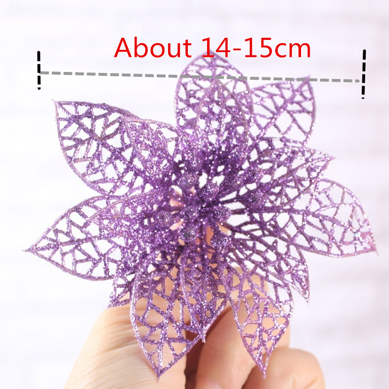 10Pcs-Christmas-Glitter-Hollow-Flower-Decoration-Flowers-for-Christmas-Trees-New-Year-Decorations-1218824-11