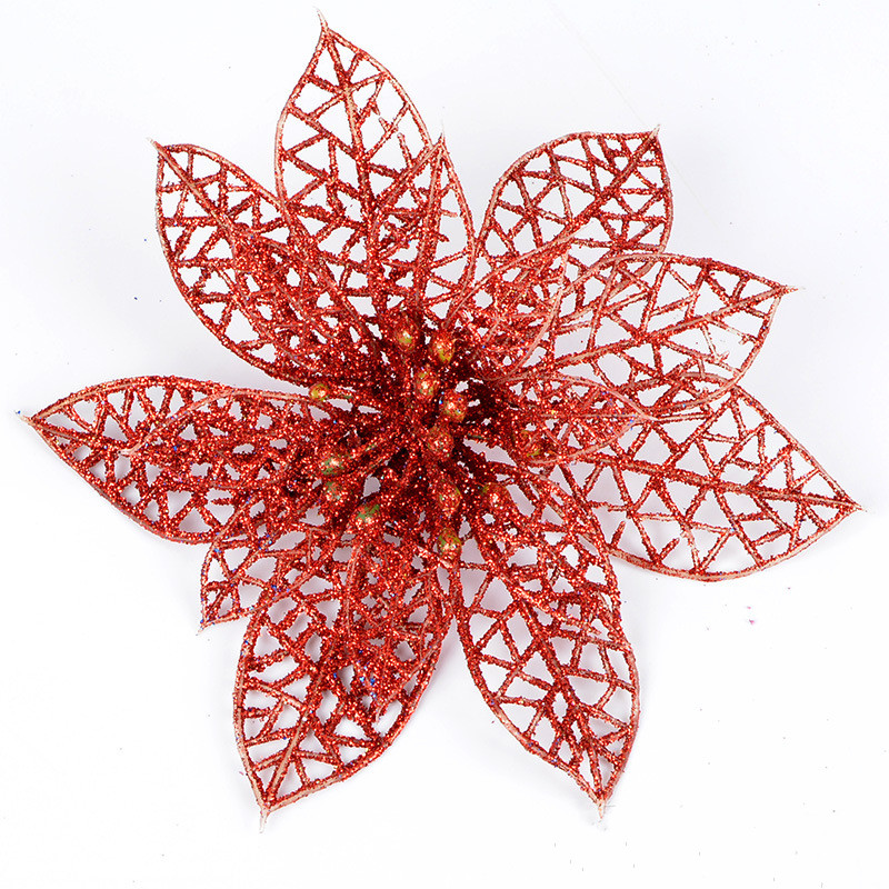 10Pcs-Christmas-Glitter-Hollow-Flower-Decoration-Flowers-for-Christmas-Trees-New-Year-Decorations-1218824-4