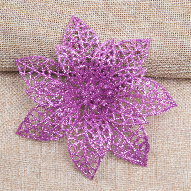 10Pcs-Christmas-Glitter-Hollow-Flower-Decoration-Flowers-for-Christmas-Trees-New-Year-Decorations-1218824-9