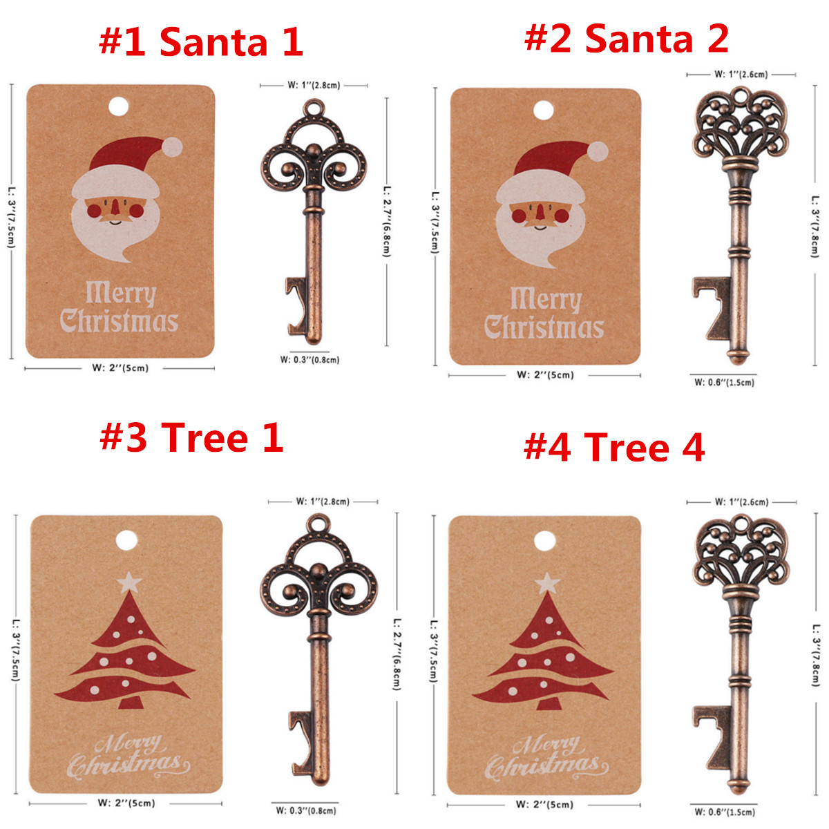 10Pcs-Xmas-Tree-Ornaments-Santa-Magic-Key-Blank-Tag-Christmas-Party-Hanging-Decorations-1397589-1