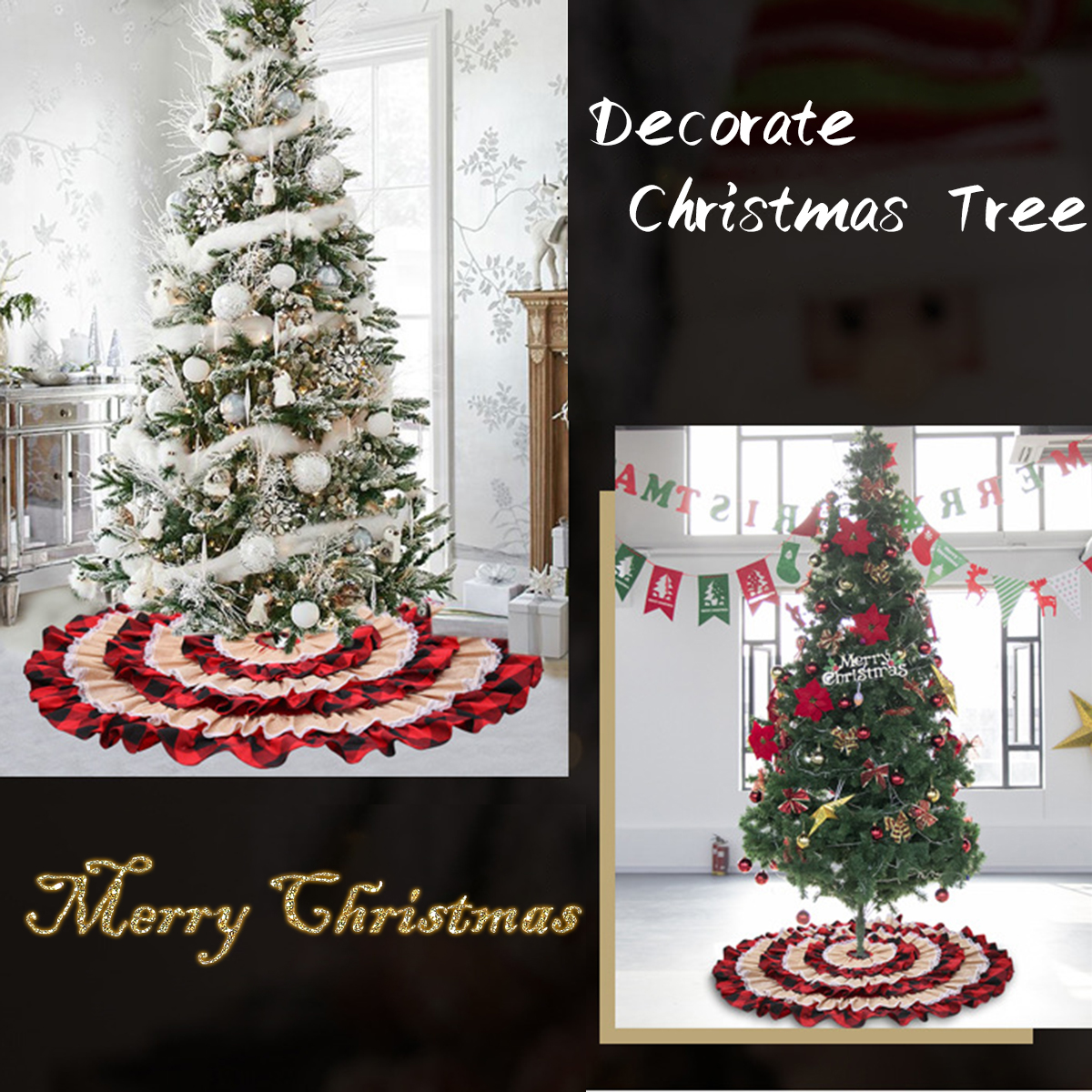 2020-Christmas-Tree-Skirts-Red-Cake-Plaid-Lace-Carpet-Round-Linen-Apron-New-Year-Blanket-Home-Partie-1770964-5