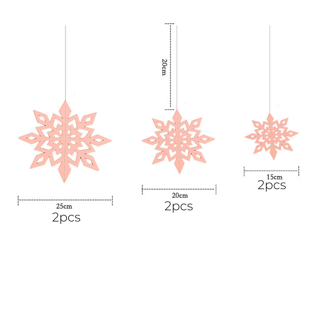 6pcs-Christmas-Party-Hanging-Decoration-Baubles-Xmas-Snowflakes-Home-Bar-Decor-1744746-2