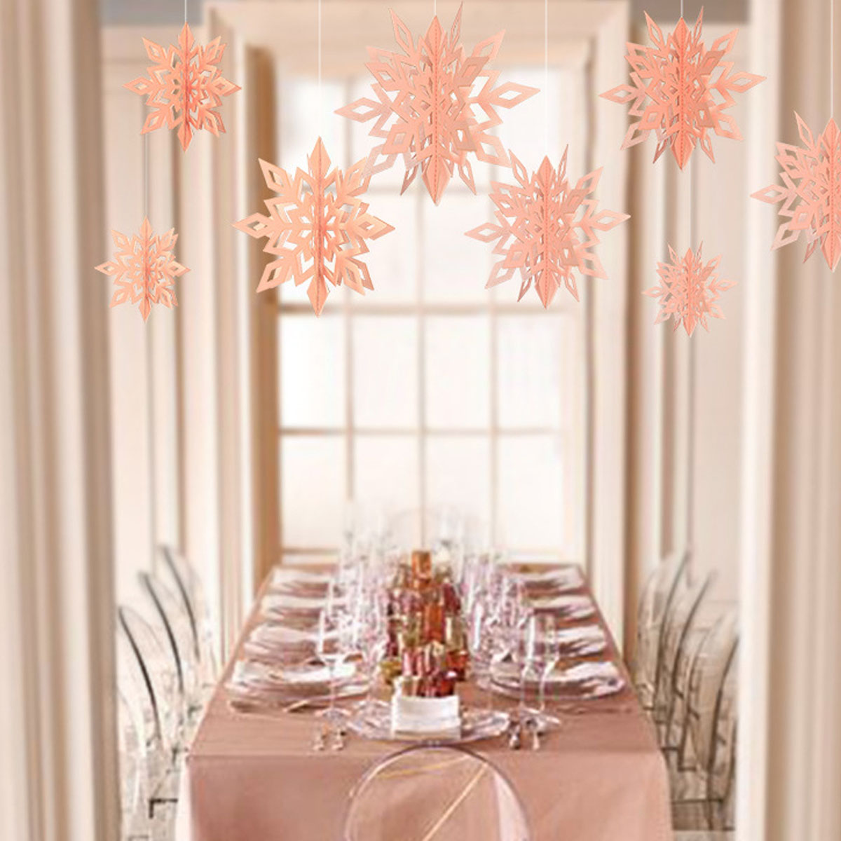 6pcs-Christmas-Party-Hanging-Decoration-Baubles-Xmas-Snowflakes-Home-Bar-Decor-1744746-8