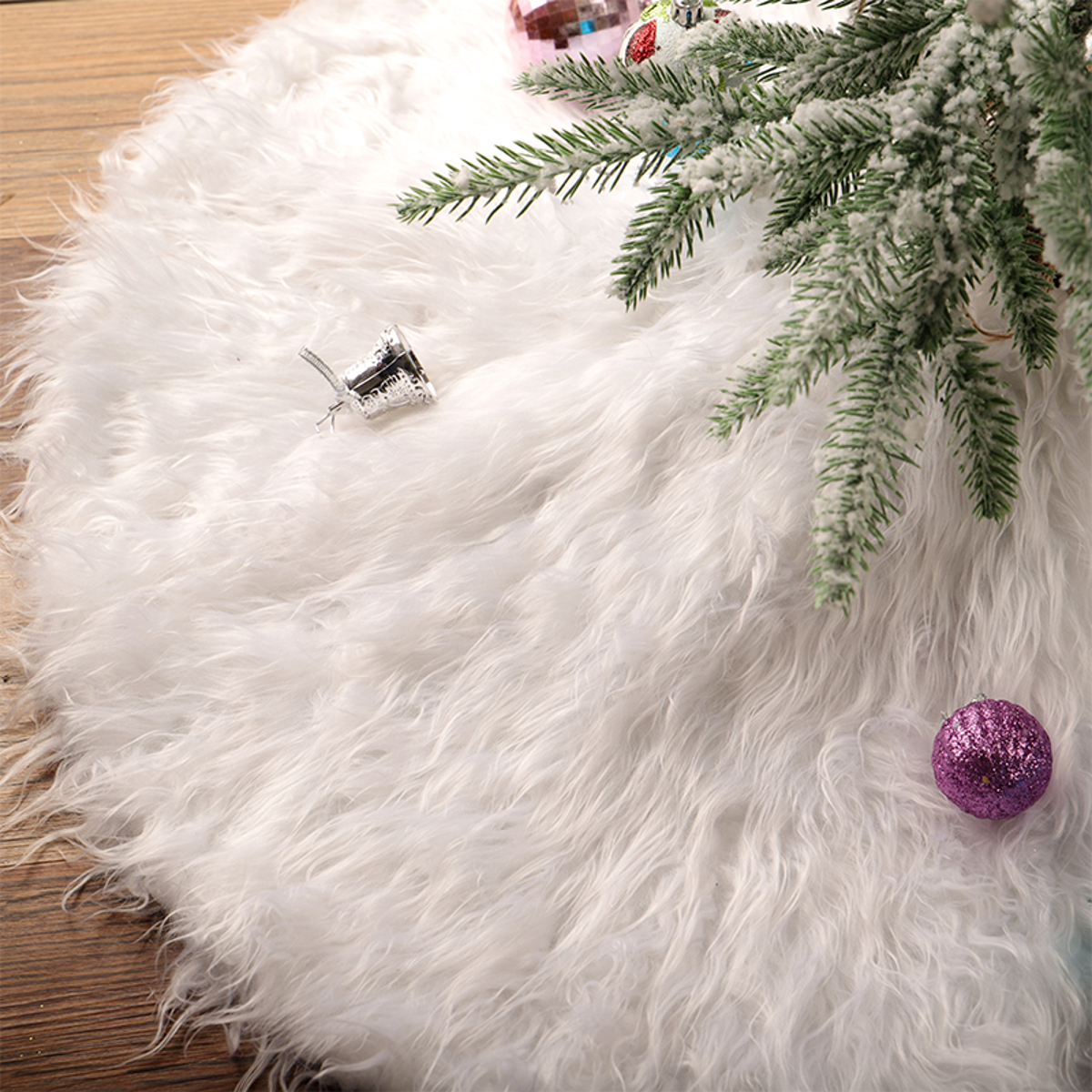 90cm-Snow-Plush-Christmas-Tree-Skirt-Base-Floor-Mat-Cover-Christmas-Party-Decorations-1376070-6