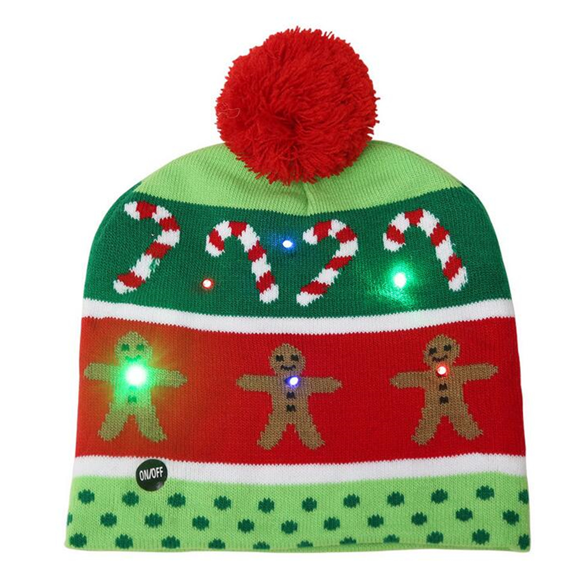 Christmas-LED-Light-Winter-Warm-Beanie-Cap-Santa-Claus-Snowflake-Knitted-Hat-1370284-6